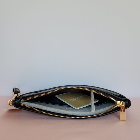 MICHAEL KORS Jet Set Charm Signature Logo Wristlet/Pouch- Black Multi - Picture 9 of 16